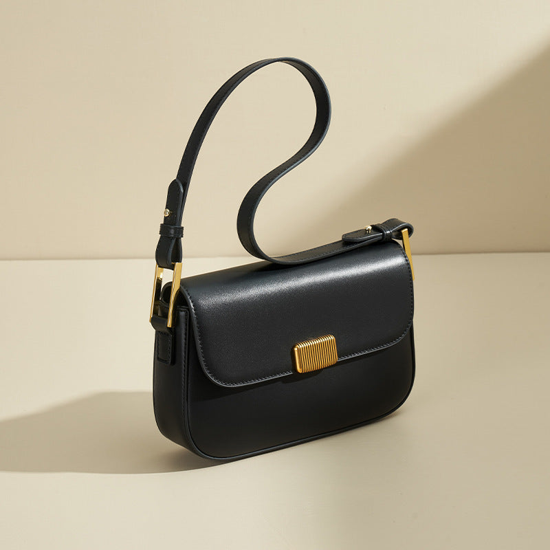 Bolsa Transversal Feminina em Couro Legítimo com Alça de Ombro