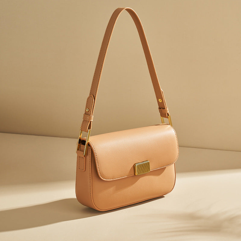 Bolsa Transversal Feminina em Couro Legítimo com Alça de Ombro