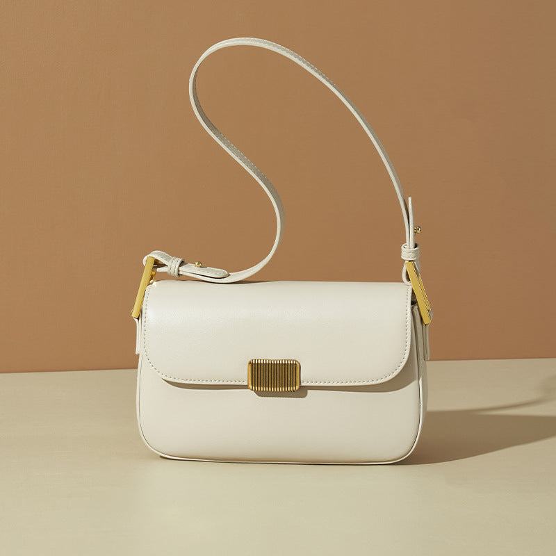 Bolsa Transversal Feminina em Couro Legítimo com Alça de Ombro