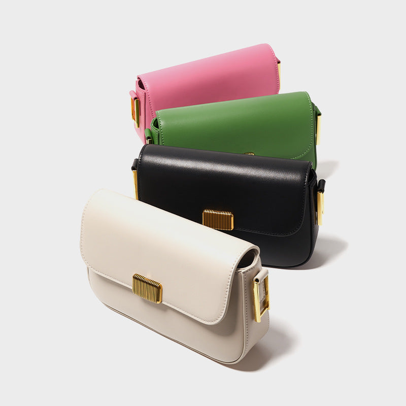 Bolsa Transversal Feminina em Couro Legítimo com Alça de Ombro