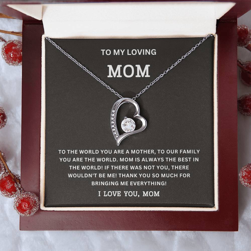 Beautiful to My Mom Forever Love Necklace/ Mother's Day Gift