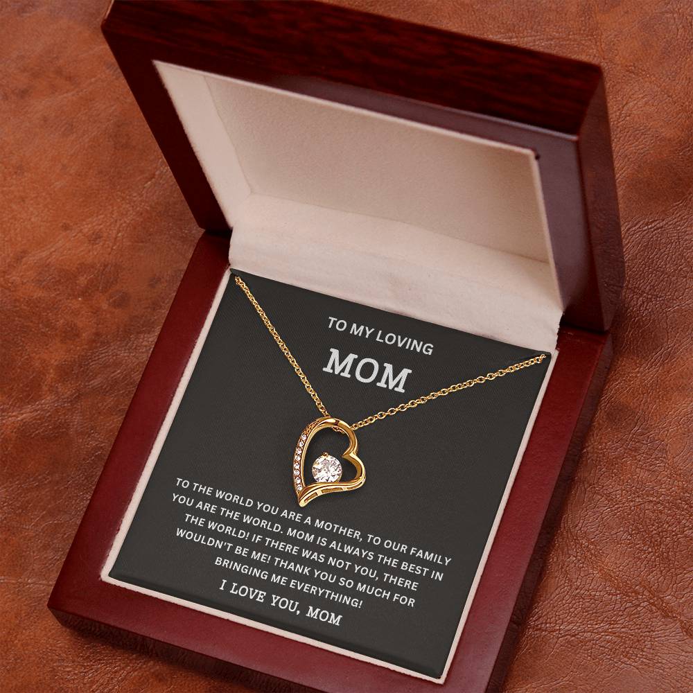 Beautiful to My Mom Forever Love Necklace/ Mother's Day Gift