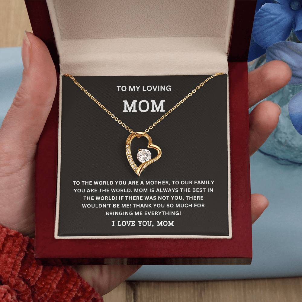 Beautiful to My Mom Forever Love Necklace/ Mother's Day Gift