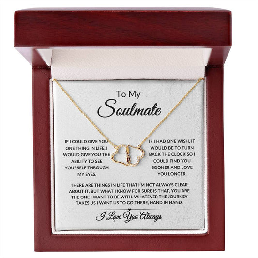 Soulmate Gift for Wife, Girlfriend .../ Mother's Day Everlasting Love Necklace Gift