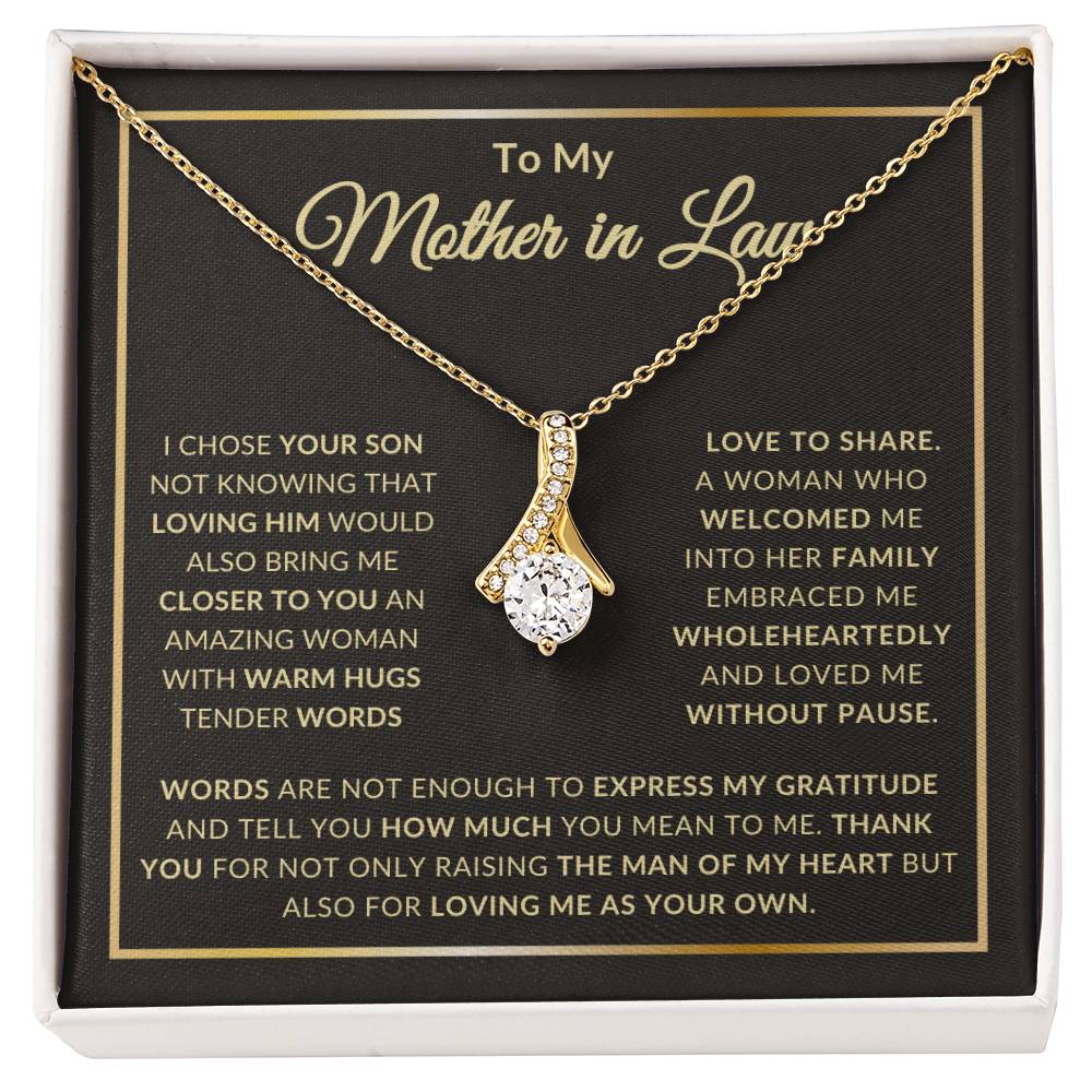 To My Mother in Law Alluring Beauty necklace/ Mothers Day Gift/ Birthday Gift