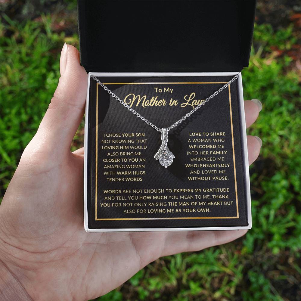 To My Mother in Law Alluring Beauty necklace/ Mothers Day Gift/ Birthday Gift