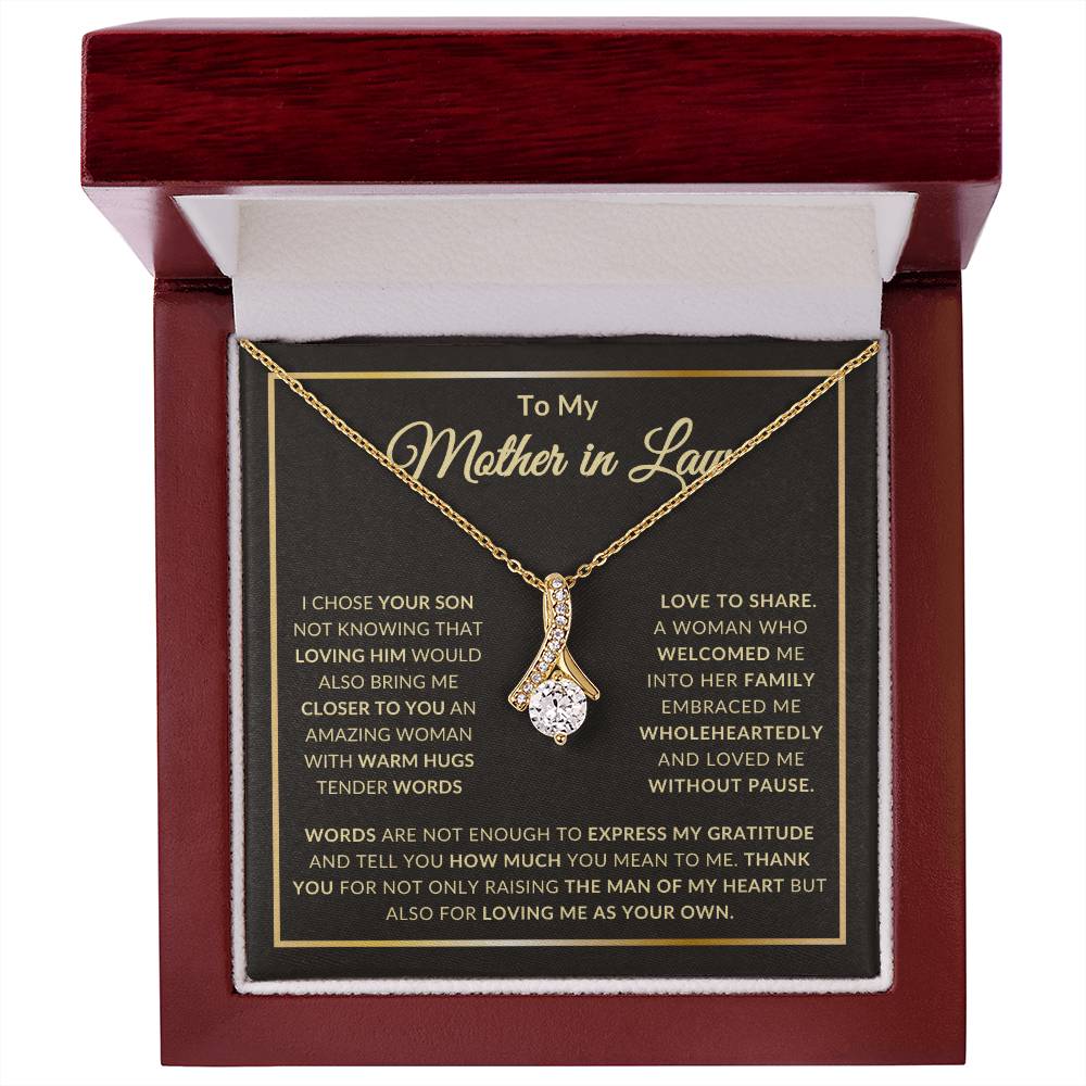 To My Mother in Law Alluring Beauty necklace/ Mothers Day Gift/ Birthday Gift