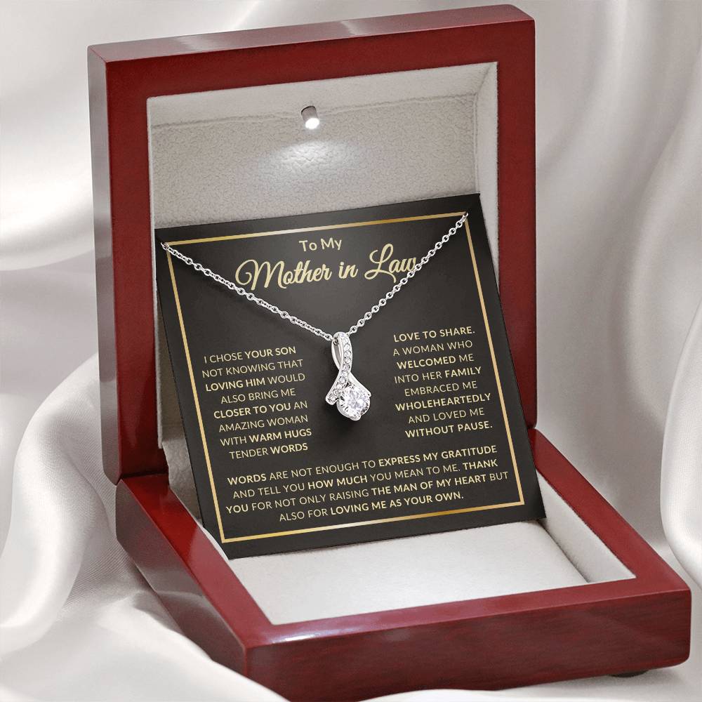 To My Mother in Law Alluring Beauty necklace/ Mothers Day Gift/ Birthday Gift