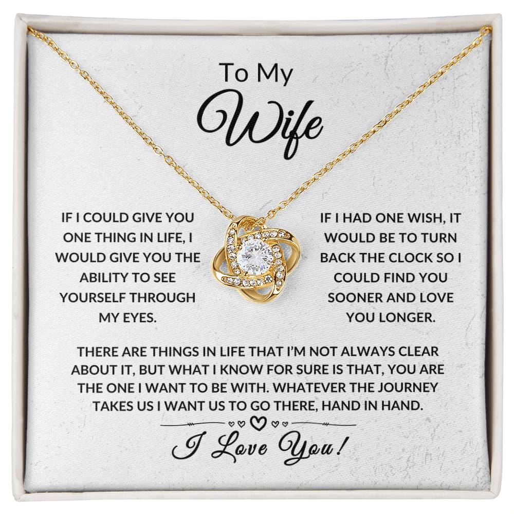 Gift for Wife/ Love knot Necklace / Mother's Day Gift from Husband