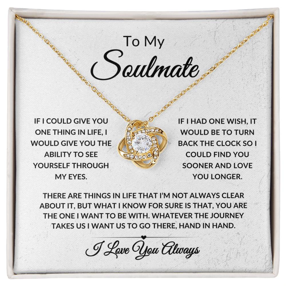 SoulMate Gift/ Lovely Knot Necklace/ Mother's Day Gift