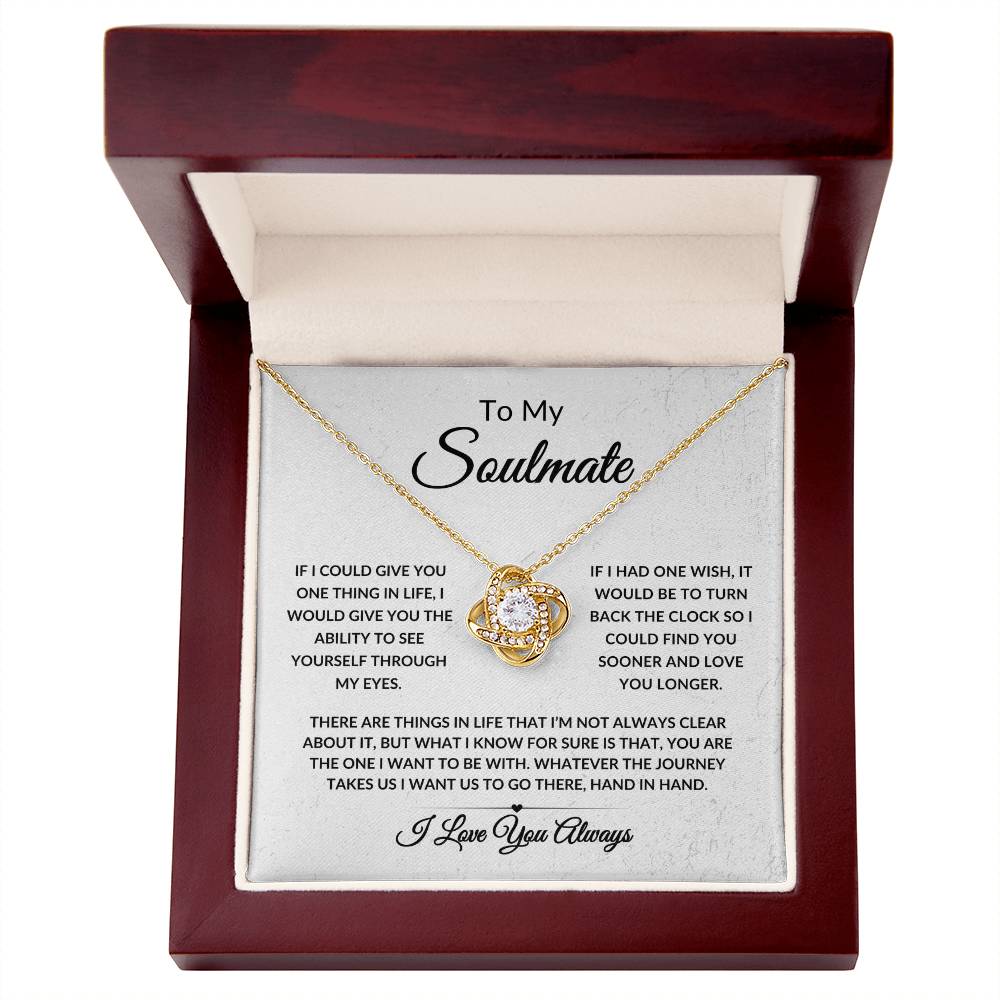 SoulMate Gift/ Lovely Knot Necklace/ Mother's Day Gift