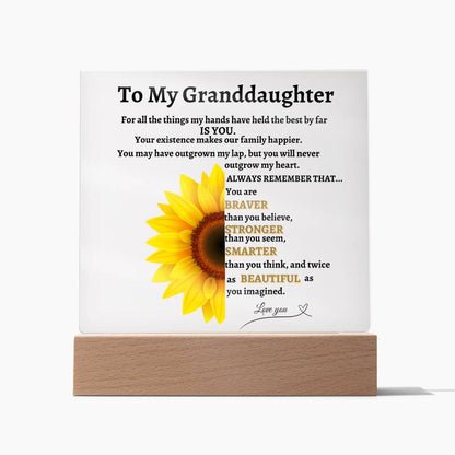 To my Granddaughter Gift/ Granddaughter Gift