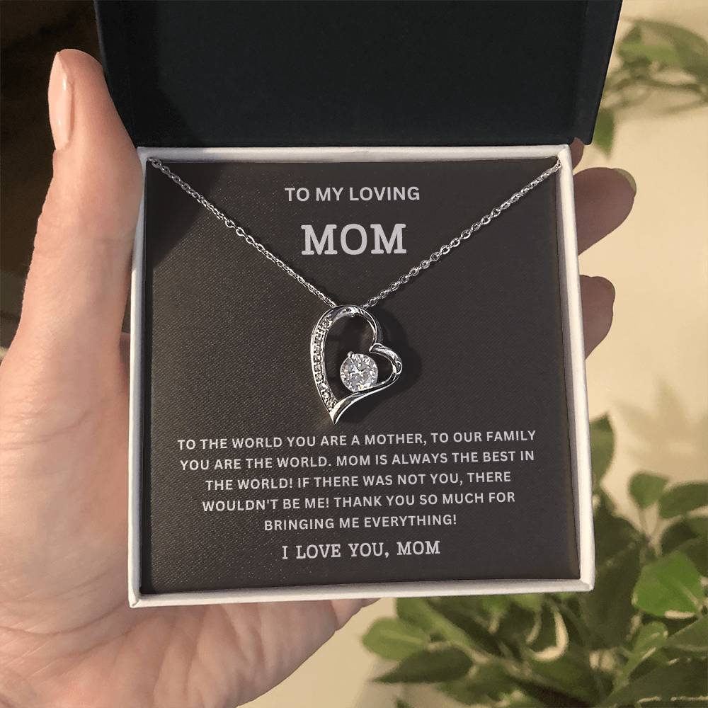 Beautiful to My Mom Forever Love Necklace/ Mother's Day Gift