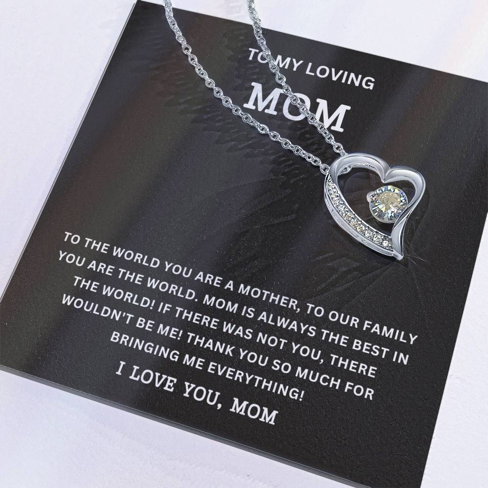 Beautiful to My Mom Forever Love Necklace/ Mother's Day Gift